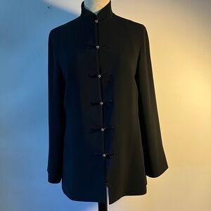 Blanc de Chine black qipoe jacket size 8